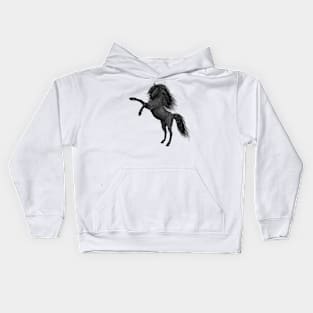 Black Horse in kind Kids Hoodie